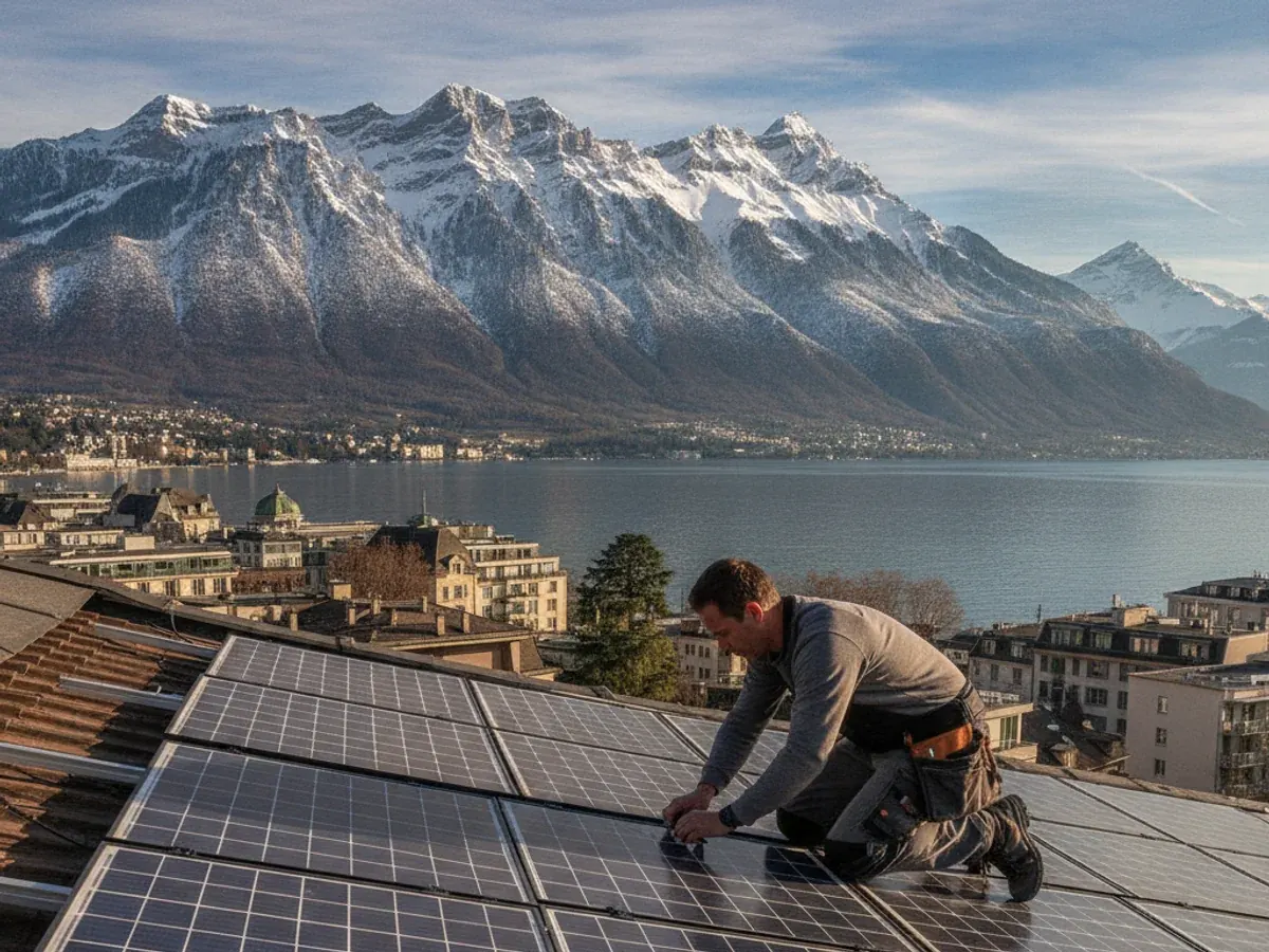 Panneaux solaires à Montreux, Suisse romande